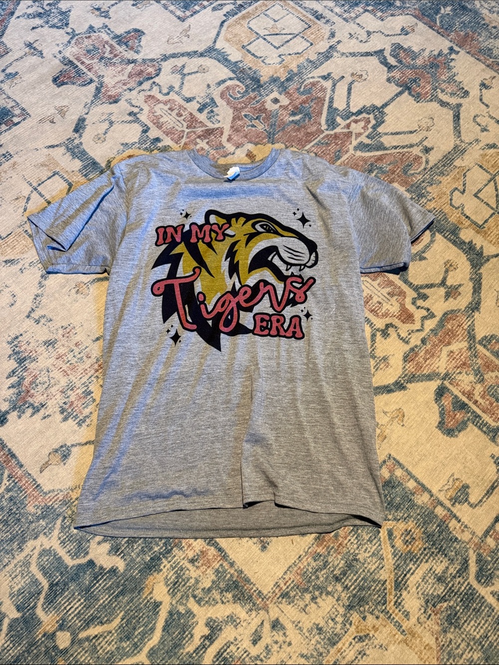 Women’s Gray 'In My Tiger's Era' Graphic Short Sleeve Tee